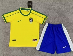 1998 Retro Kids Brazil Home Soccer KIDS