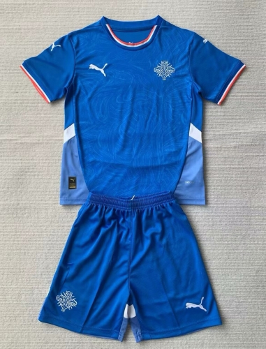 2425 Iceland Home kids Soccer Jersey