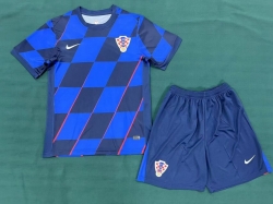 2425 Croatia Away kids Soccer Jersey