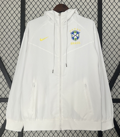 2425 Brazil white Windbreaker Jacket