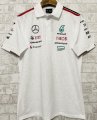 2024 Mercedes AMG petronas F1 jersey New white POLO shirt