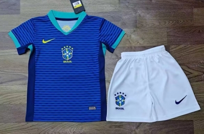 2425 Brazil Away kids Soccer Jersey