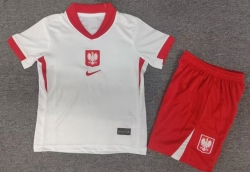 2425 Poland home kids Soccer Jersey