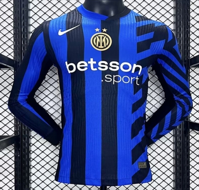 2425 Inter Home Long Sleeve Player Version Soccer Jersey