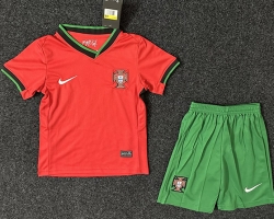 2425 Portugal Home kids Soccer Jersey