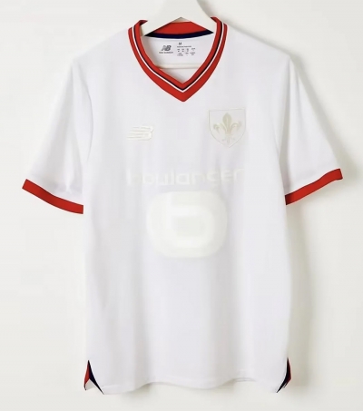 2425 Lille special version white 80th years soccer jersey