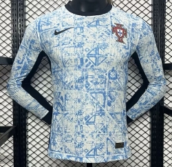 2425 Portugal Away long sleeves player version Soccer Jersey