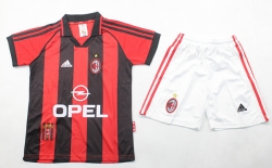 1998 2000 AC MILAN Home Kids soccer jersey