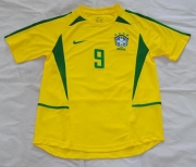 2002 Brazil Home Soccer Jersey