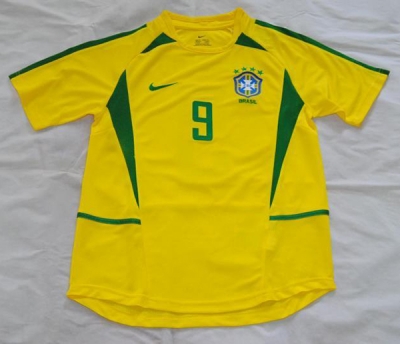 2002 Brazil Home Soccer Jersey