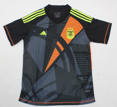 2425 Argentina GK black Soccer jersey