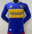 2425 Boca home long sleeve player version Soccer Jersey