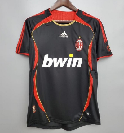 2006 07 AC Milan away black soccer jersey