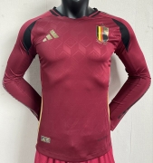 2425 belgium home long sleve player version Soccer Jersey