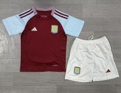 2425 Aston Villa Home kids Soccer Jersey