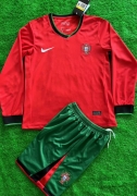 2425 Portugal Home Long Sleeve Soccer Kids