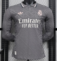 2425 RM Third Away Player Version Long Sleeve Soccer Jersey