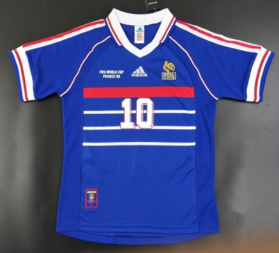 1998 France Home Soccer Jersey