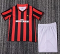 90 91 AC Milan home kids Soccer Jersey