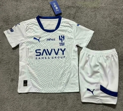 2425 Al Hilal away white kids kit soccer jersey