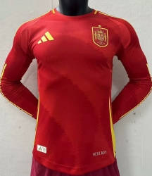 2425 Spain Home long Player Version Soccer Jersey