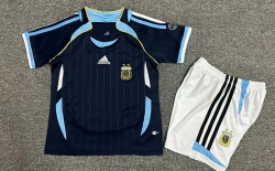 2006 Retro Argentina away soccer kids kit