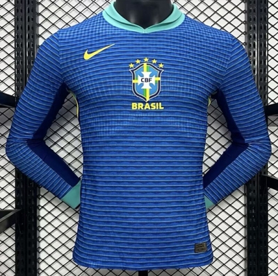 2425 Brazil Away Long Sleeve Player Version Soccer Jersey