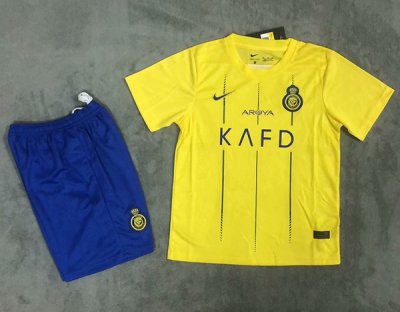 2324 AL NASSR Home away and Third Away kids Soccer Jersey