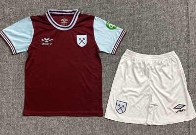 2425 West Ham United home kids Soccer Jersey