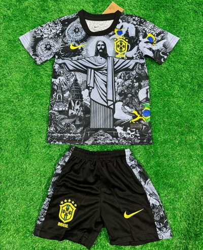 2425 brasil black grey jesus version kid kit