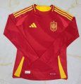 2425 Spain Home Long Sleeve Soccer Jersey