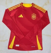 2425 Spain Home Long Sleeve Soccer Jersey