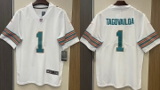 2024 Miami dolphins 1# Retro White NFL Jersey