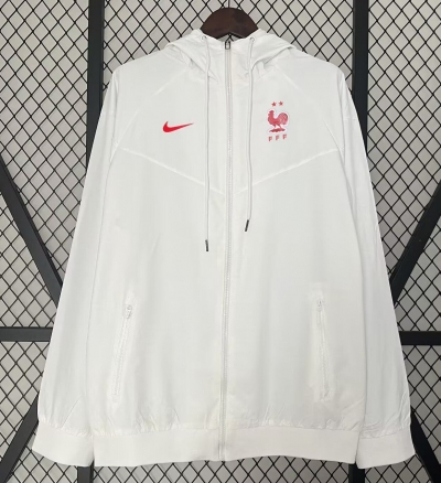 2425 Francce white windbreaker jacket