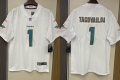 2024 Miami dolphins 1# White NFL Jersey