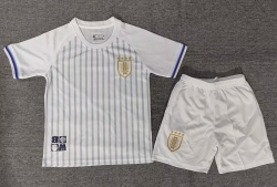 2425 Uruguay Away kids Soccer Jersey