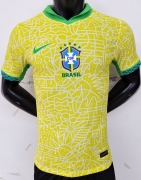 2425 Brazil Home Player Version Soccer Jersey