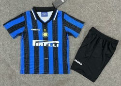 1997 98 Inter Milan Home kids Soccer Jersey