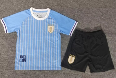 2425 Uruguay home kids Soccer Jersey