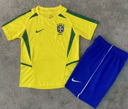 2002 Retro Kids Brazil Home Soccer KIDS