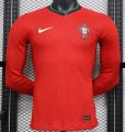 2425 Portugal home long sleeves player version Soccer Jersey