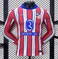 2425 AT Madrid home long sleeve player version Soccer Jersey