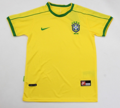 1998 brasil home Soccer Jersey