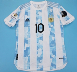 2021 Argentina home with copa american patch and fonts